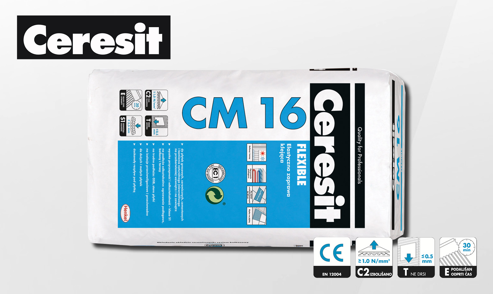 Ceresit CM 16, fleksibilno lepilo za ploščice