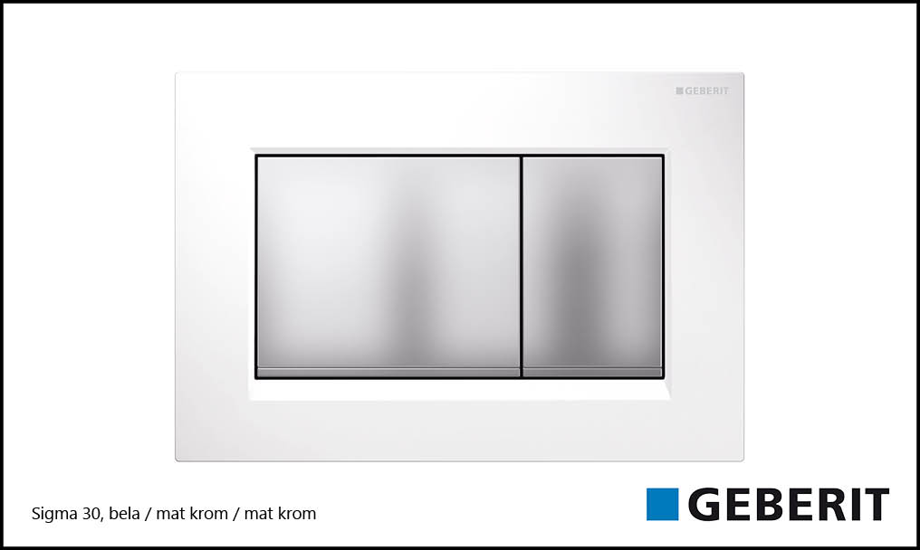 Sigma 30 bela/mat krom/mat krom
